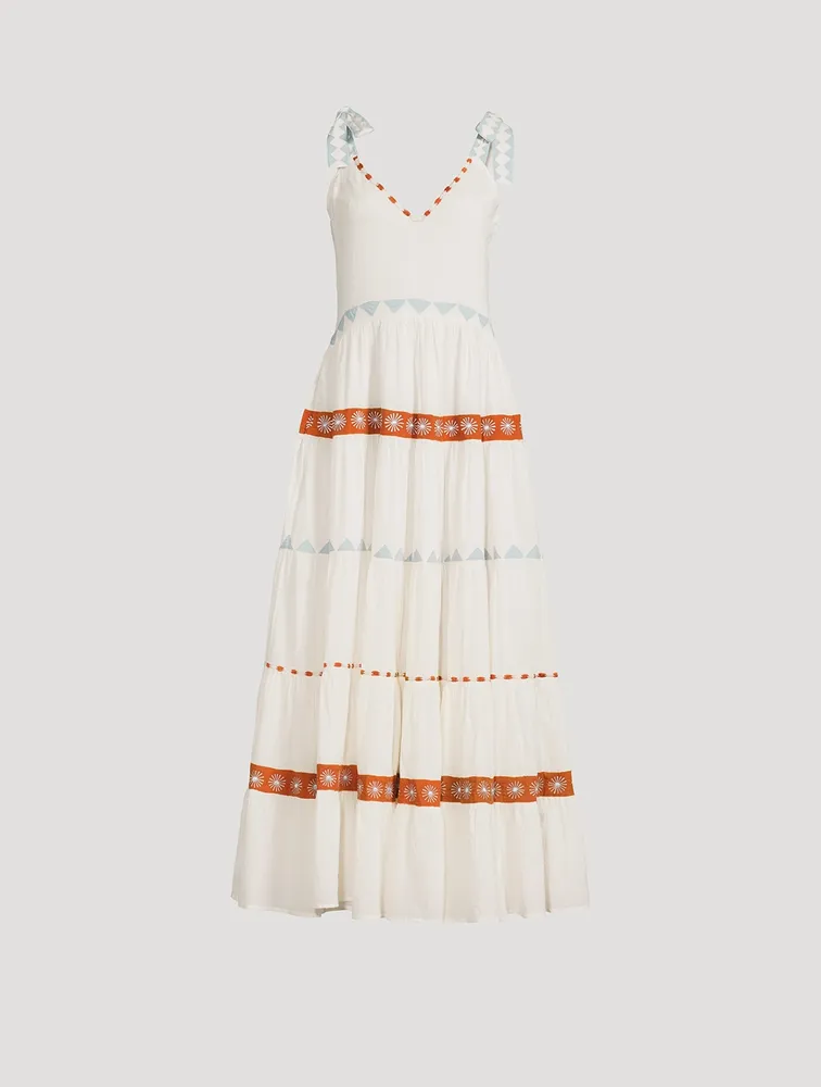 Marieta Printed Organic Cotton Long Dress