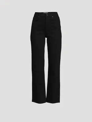 London High-Waisted Straight-Leg Jeans
