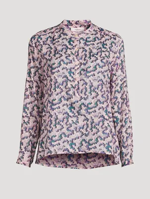 Maria Printed Cotton Blouse