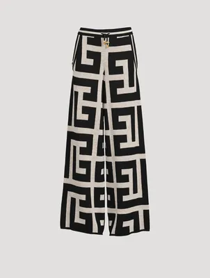 Mega Monogram Wide-Leg Trousers