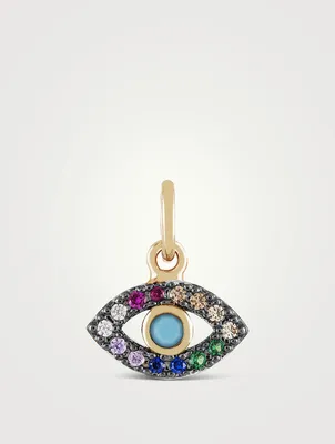 Rainbow Evil Eye Charm