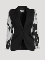 Wool Blazer With Grafitti Sleeves