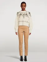 Melissa Flannel Stretch Wool Pants