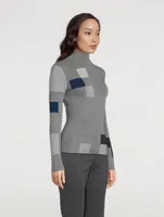 Novemberday Intarsia Cashmere And Silk Turtleneck