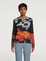 Abstract Intarsia Wool And Silk Sweater