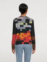 Abstract Intarsia Wool And Silk Sweater