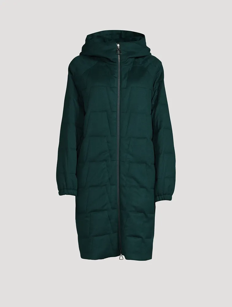 Cashmere Flannel Parka With Hood