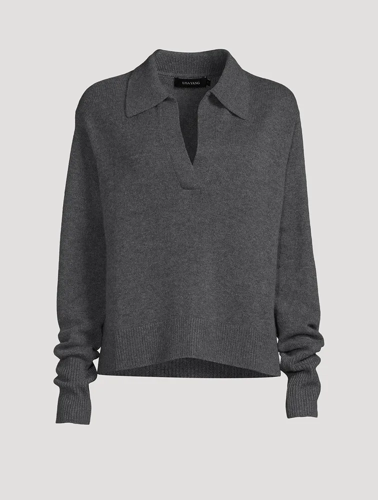 Serena Cashmere Polo Sweater