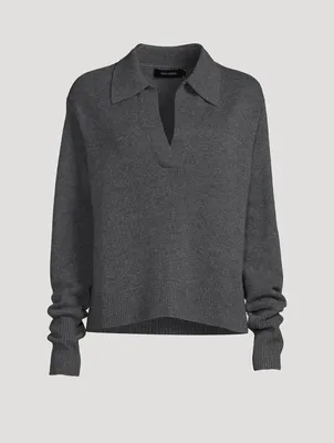 Serena Cashmere Polo Sweater