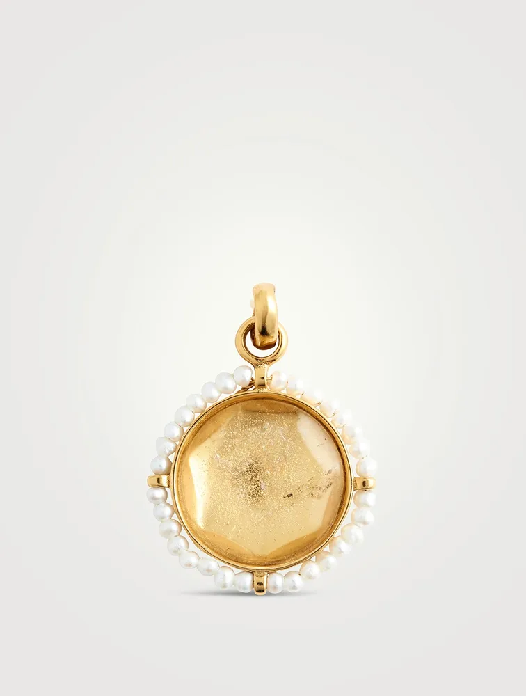 Talisman Iconiques 24K Gold Plated Pearl And Crystal Charm