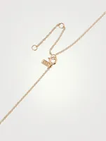 14K Gold Hummingbird Necklace With Diamond
