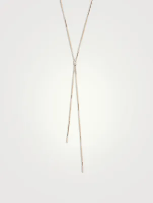 Shayla 14K Gold Lariat Necklace With Diamond