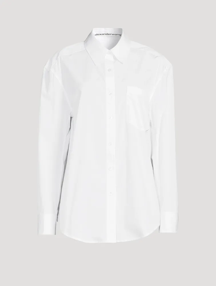 Padded Shoulder Poplin Shirt