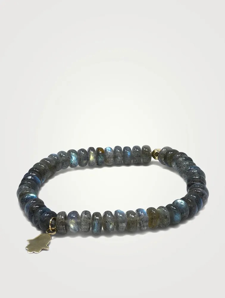 Bohème 14K Gold Charm Beaded Labradorite Bracelet