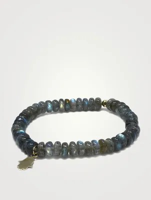 Bohème 14K Gold Charm Beaded Labradorite Bracelet