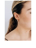 Dew Drop Méditerranée 14K Gold Hoop Earrings With Turquoise