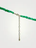 Bohème Smooth Green Opal Rondelle Necklace