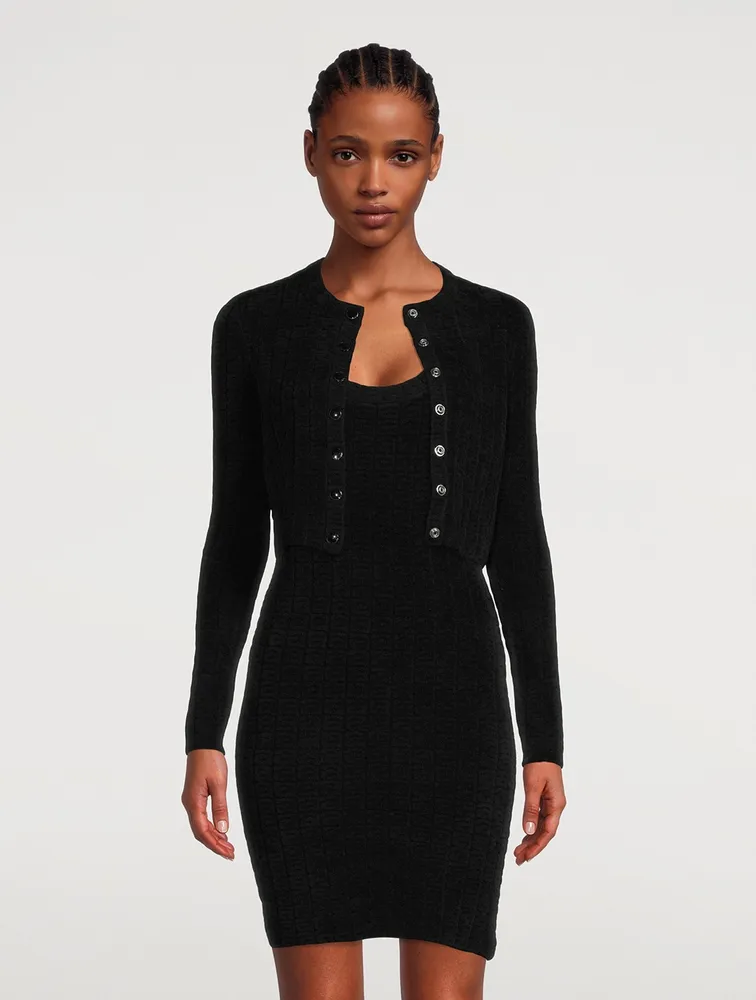 Cropped Snap-Front Cardigan