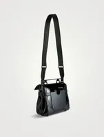 B-Buzz 23 Vinyl And Leather Top Handle Bag
