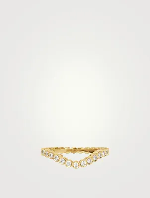 Chère Grace 18K Gold Wedding Band With Diamonds
