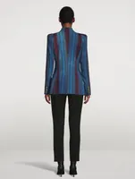Not A Double-Breasted Pagoda Blazer Stripe Print