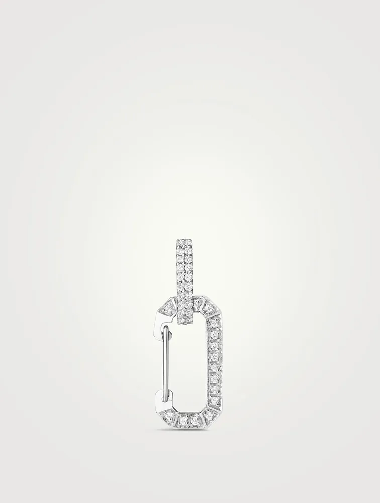 Small Chiara White Gold Earring With Diamonds