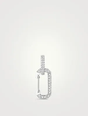 Small Chiara White Gold Earring With Diamonds