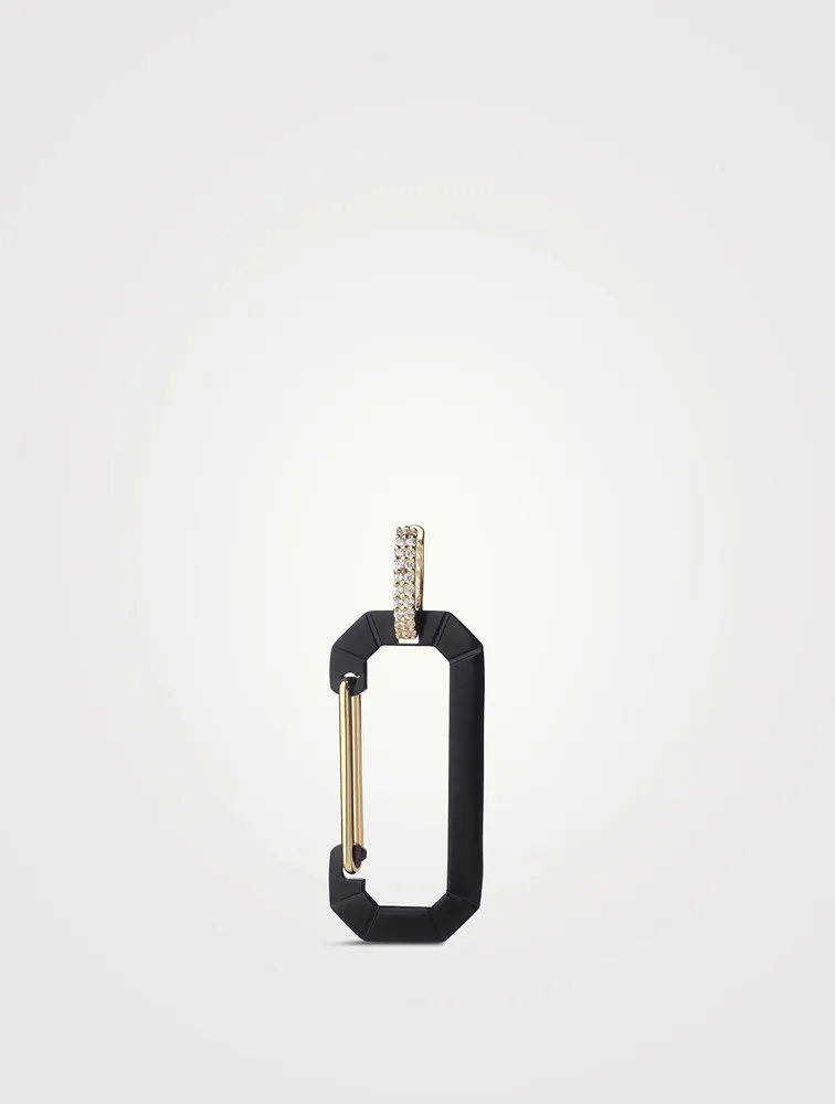 Small Chiara Gold And Silver Earring With Diamonds