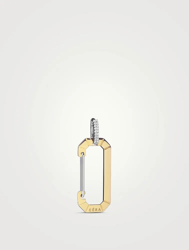 Small Chiara Gold Earring With Diamonds