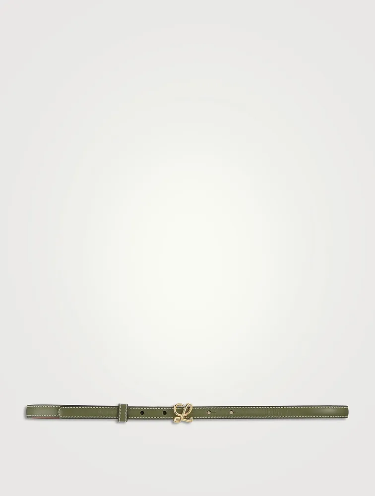 Leather 'L' Buckle Belt