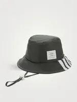 Four-Bar Bucket Hat With Drawstring