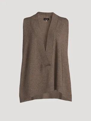 Cashmere Deep V-Neck Sweater Vest
