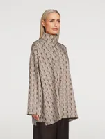 Printed A-Line Cotton Shirt