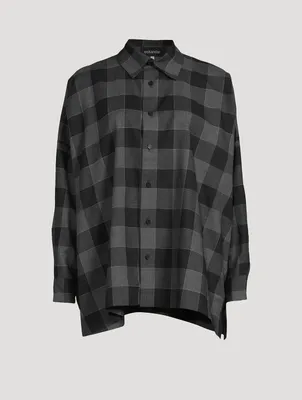 Brushed Cotton Shirt Plaid Print