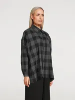 Brushed Cotton Shirt Plaid Print