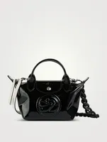 XS Le Pliage Cuir Patent Top Handle Bag