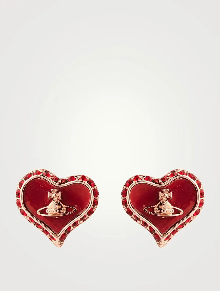 Petra Heart And Logo Earrings