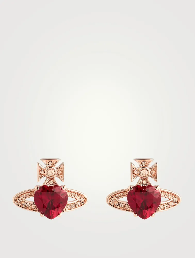 Ariella Heart Crystal Earrings