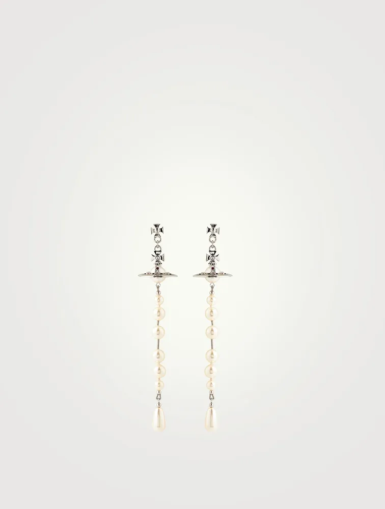 Broken Faux Pearl Earrings