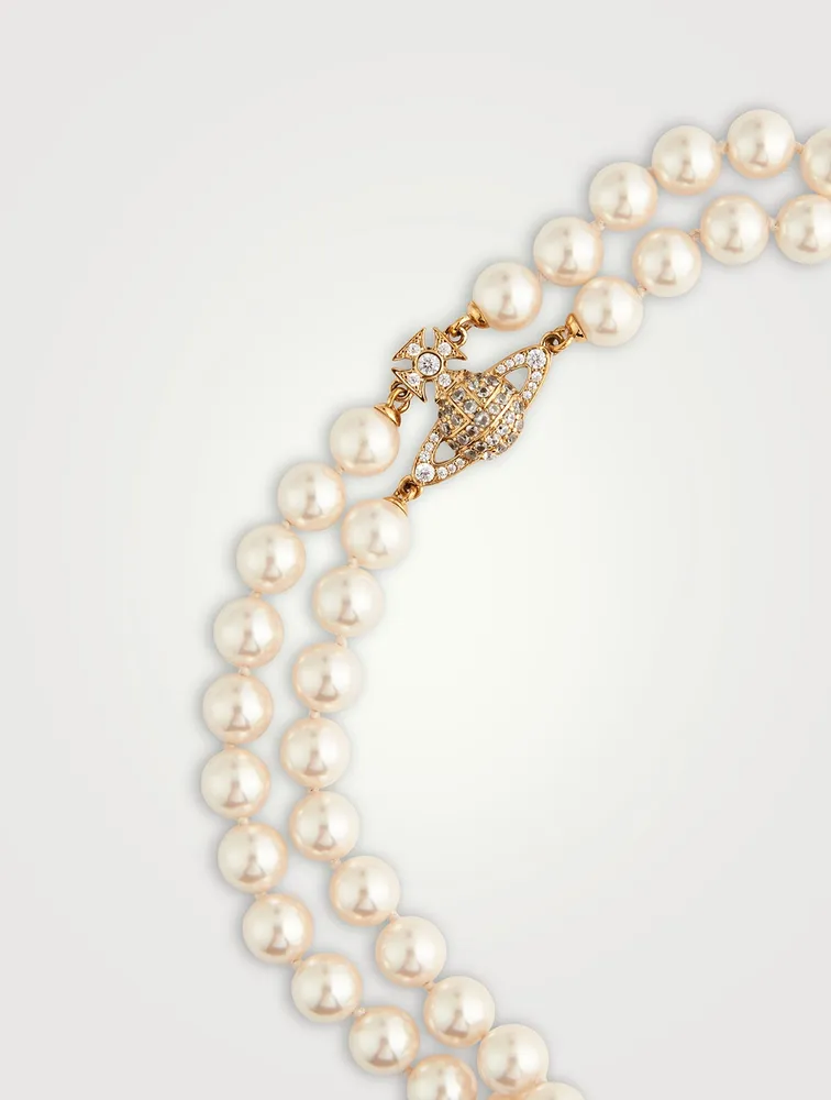 Graziella Two Row Faux Pearl Choker
