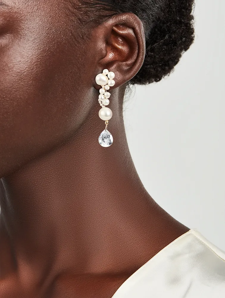 Past In A Future Tense Pearl Drop Earrings