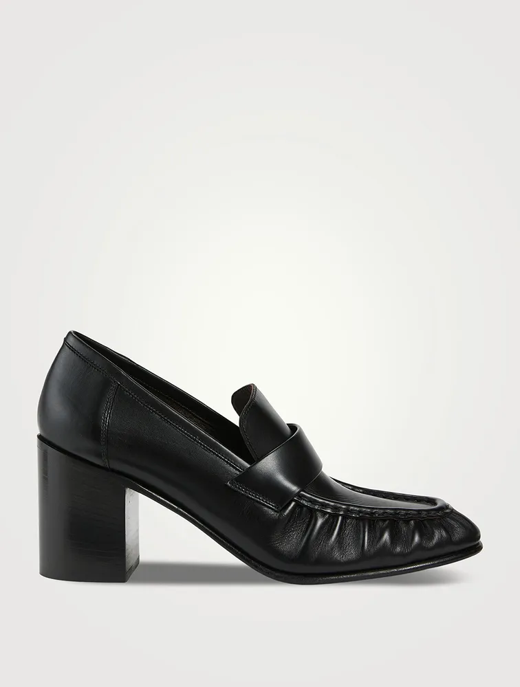 Leather Loafer Pumps