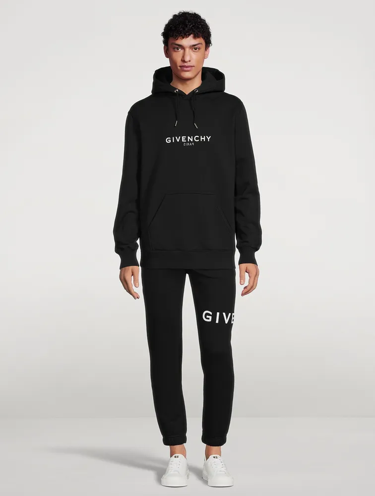 Fleece Hoodie With Reverse Logo