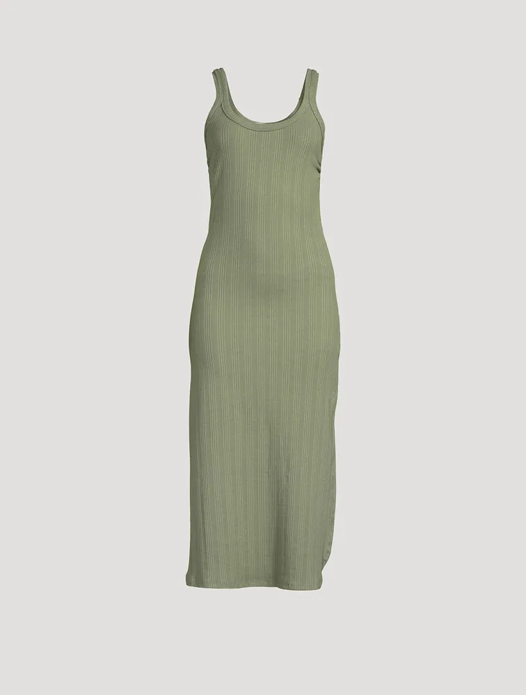 West Ribbed Midi Tank Dress