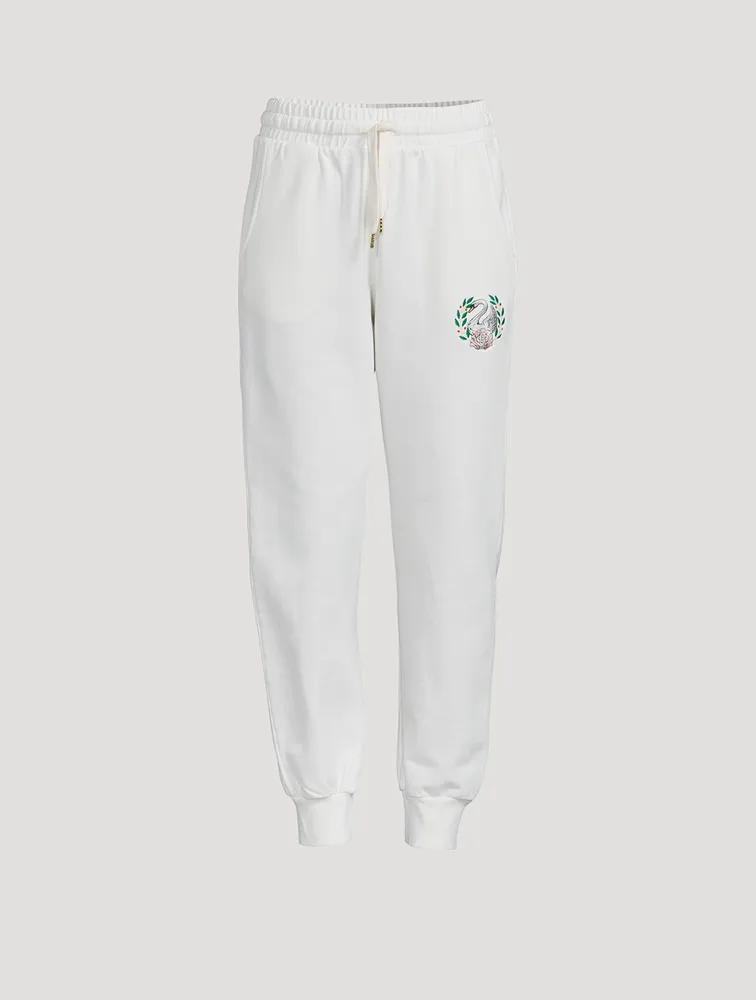 Emblem De Cygne Cotton Sweatpants