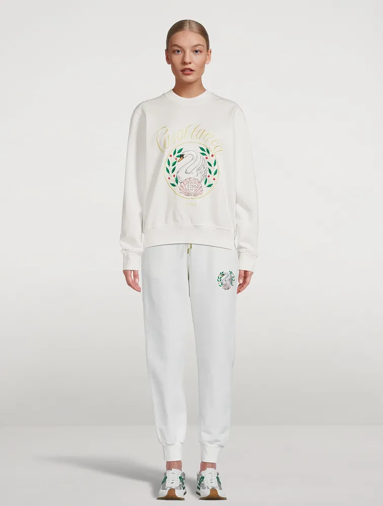 Emblem De Cygne Cotton Sweatpants