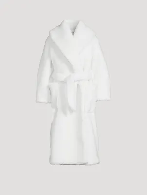 Belted Faux Shearling Coat
