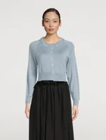 Embellished Wool And Silk Cardigan