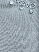 Embellished Wool And Silk Cardigan