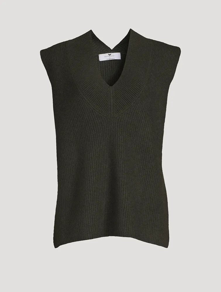Cashmere V-Neck Sweater Vest
